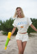 Футболка oversize unisex "The Dinner Club" белая